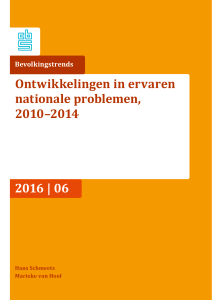 Ontwikkelingen in ervaren nationale problemen, 2010–2014