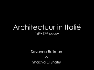 Architectuur in Italië 16e/17e eeuw