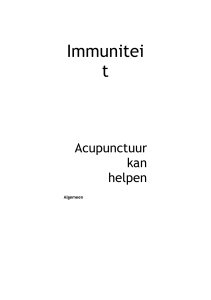 immuniteit - Acupunctuur Baf