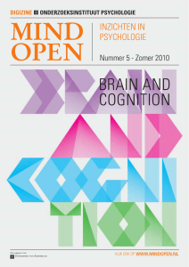 BraiN aNd CoGNiTioN