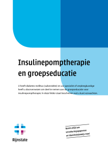 Insulinepomptherapie en groepseducatie