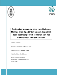 Optimalisering van de zorg voor Diabetes