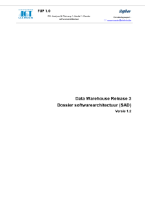 Data Warehouse Release 3 Dossier softwarearchitectuur (SAD)