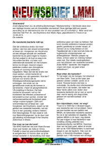 2013 December 1 Voorwoord De resistente bacterie rukt op.