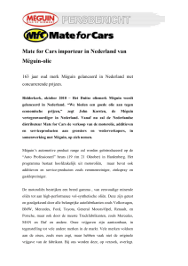 Mate for Cars importeur in Nederland van Méguin-olie
