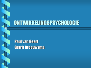 College 1 - Paul van Geert