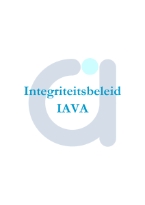 bijlage 1: integriteitsbeleid IAVA - Bestuurszaken