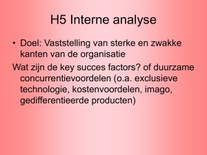 H5. Interne analyse, strategie