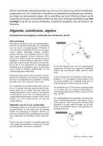 Afgeleide, coördinaten, algebra