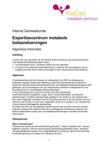 Expertisecentrum metabole botaandoeningen - Algemene