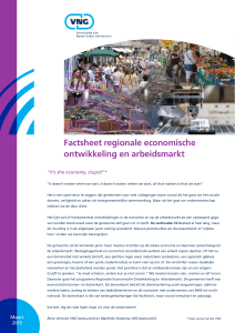 Factsheet regionale economische ontwikkeling en arbeidsmarkt