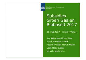 Subsidies Groen Gas en Biobased 2017