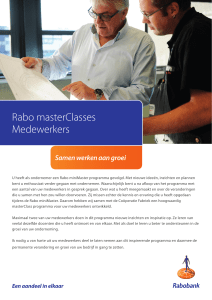 Rabo masterClasses Medewerkers