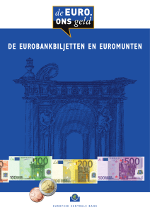 de eurobankbiljetten en euromunten