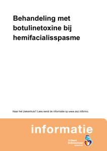 Behandeling met botulinetoxine bij hemifacialisspasme