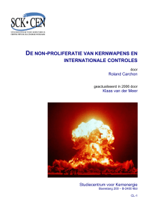 de non-proliferatie van kernwapens en internationale