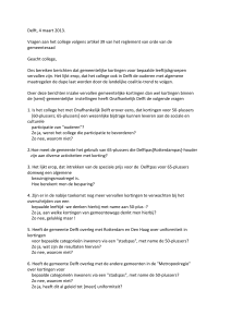 Fractie Onafhankelijk Delft: schriftelijke vragen inzake