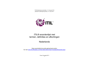 ITIL® woordenlijst met termen, definities en afkortingen Nederlands