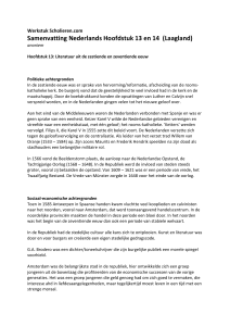 Samenvatting Nederlands Hoofdstuk 13 en 14 (Laagland)