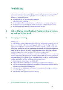 1. ILO-verklaring betreffende de fundamentele principes en rechten