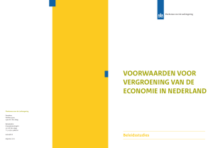 voorwaarden voor vergroening van de economie in nederland