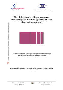 en inactiveringsmethoden voor biologisch besmet afval