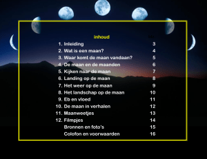 inhoud 1. Inleiding 3 2. Wat is een maan? 4 3. Waar komt de maan