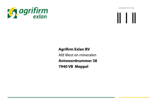 Agrifirm Exlan BV Afd Mest en mineralen Antwoordnummer 38 7940