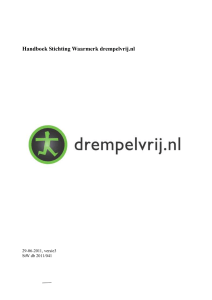 Handboek Stichting Waarmerk drempelvrij.nl