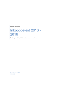 Inkoopbeleid 2013 - 2016