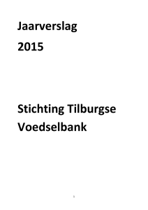 Jaarverslag 2015 Stichting Tilburgse Voedselbank