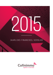 Cofinimmo-Jaarlijks financieel verslag-2015