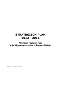 strategisch plan - Platform Zorg en Welzijn Alkmaar