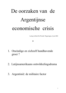 De oorzaken van de Argentijnse economische crisis