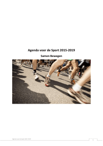 Agenda voor de Sport 2015-2019 Samen
