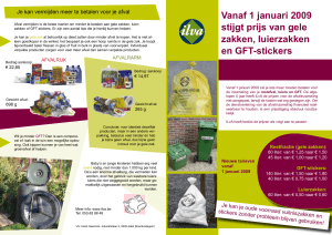 Vanaf 1 januari 2009 stijgt prijs van gele zakken