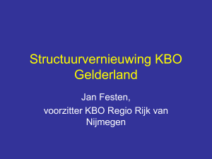 Structuurvernieuwing KBO Gelderland - KBO