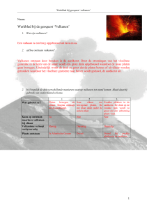 Werkblad bij de geoquest `Vulkanen`