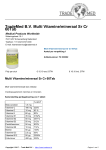 TradeMed B.V. Multi Vitamine/mineraal Sr Cr 60Tab