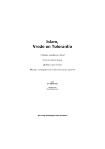 Islam, Vrede en Tolerantie