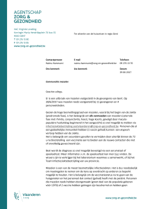 Brief HA kring Gent mazelen