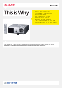 PG-F255W - PGF255W - Data/Video projector