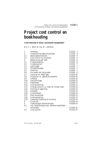 Project cost control en boekhouding