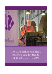 Eén jaar bisschop van Breda Bisschop Van den Hende 31-10