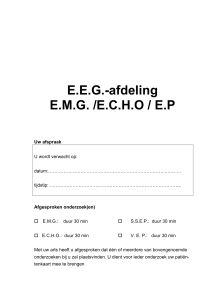 EEG-afdeling EMG /ECHO / EP