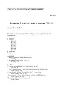 Documenten J. MAES betr. scouts te Mechelen 1939