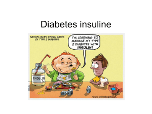 Diabetes insuline