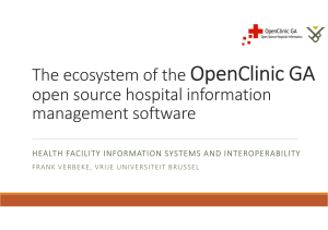 The ecosystem of the OpenClinic GA open source hospital