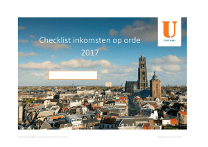 Checklist inkomsten op orde 2017