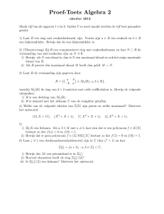 Proef-Toets Algebra 2